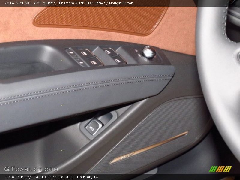 Phantom Black Pearl Effect / Nougat Brown 2014 Audi A8 L 4.0T quattro
