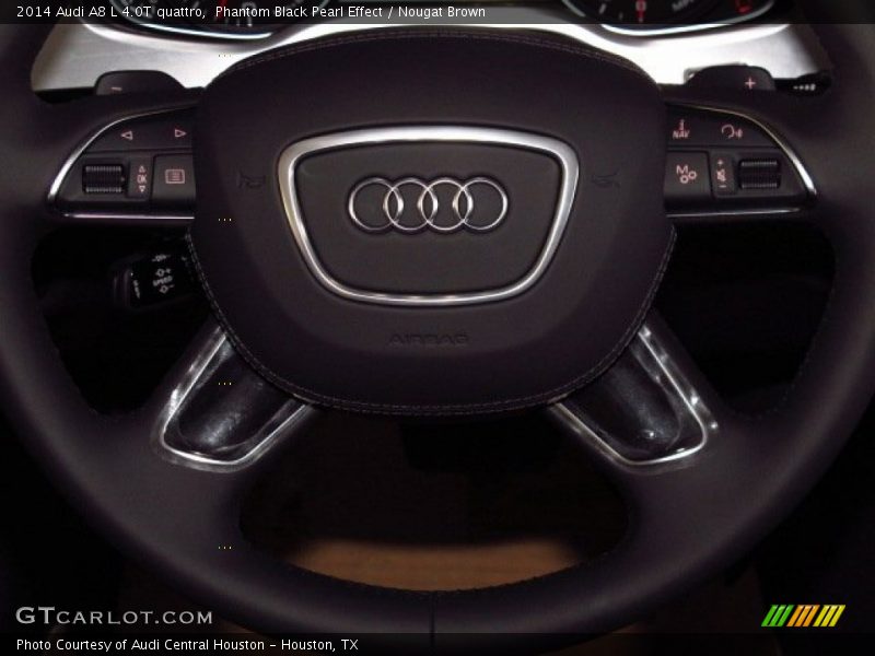 Phantom Black Pearl Effect / Nougat Brown 2014 Audi A8 L 4.0T quattro