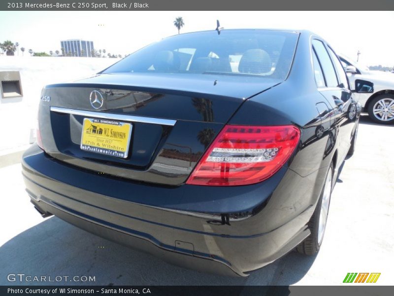 Black / Black 2013 Mercedes-Benz C 250 Sport