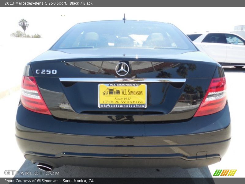Black / Black 2013 Mercedes-Benz C 250 Sport
