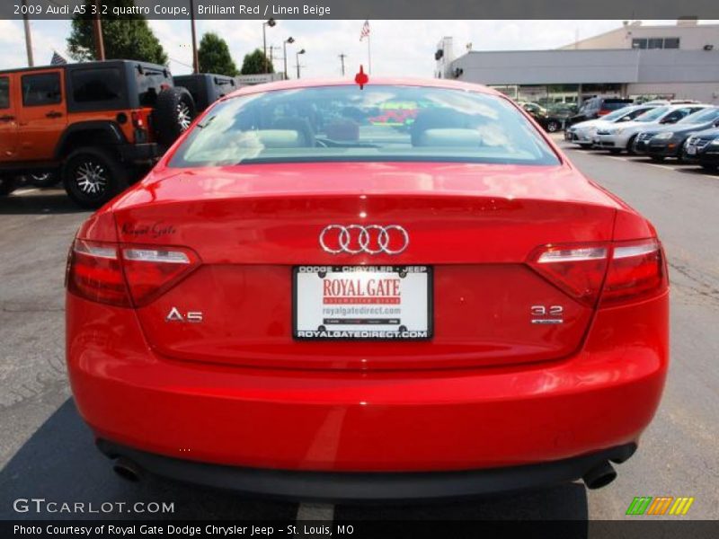 Brilliant Red / Linen Beige 2009 Audi A5 3.2 quattro Coupe