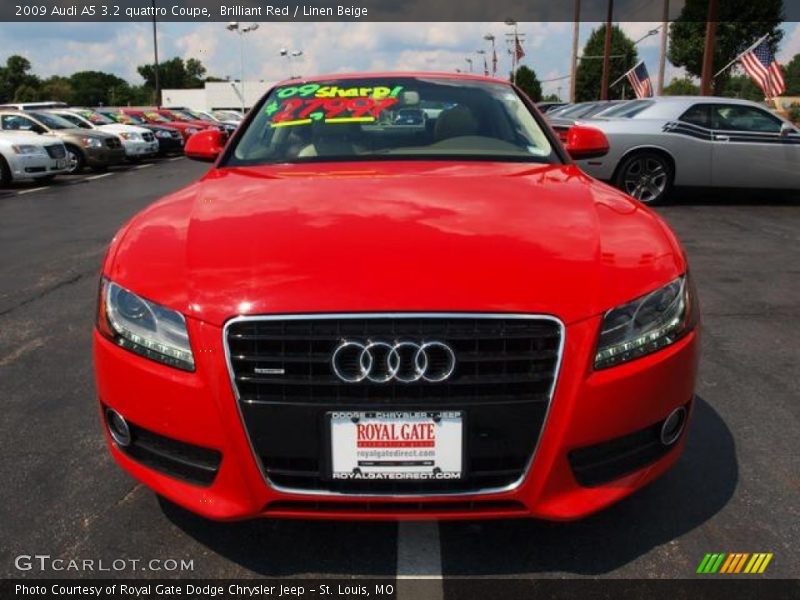 Brilliant Red / Linen Beige 2009 Audi A5 3.2 quattro Coupe
