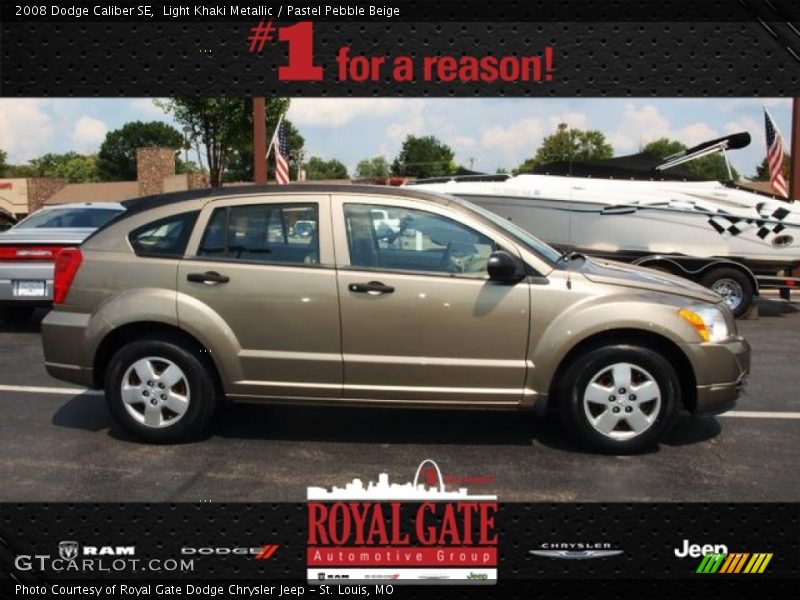 Light Khaki Metallic / Pastel Pebble Beige 2008 Dodge Caliber SE