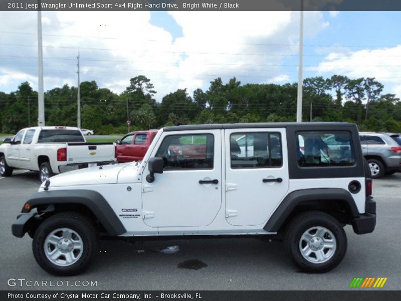  2011 Wrangler Unlimited Sport 4x4 Right Hand Drive Bright White