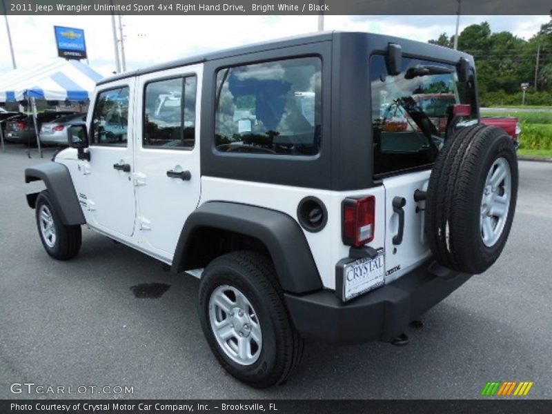 Bright White / Black 2011 Jeep Wrangler Unlimited Sport 4x4 Right Hand Drive