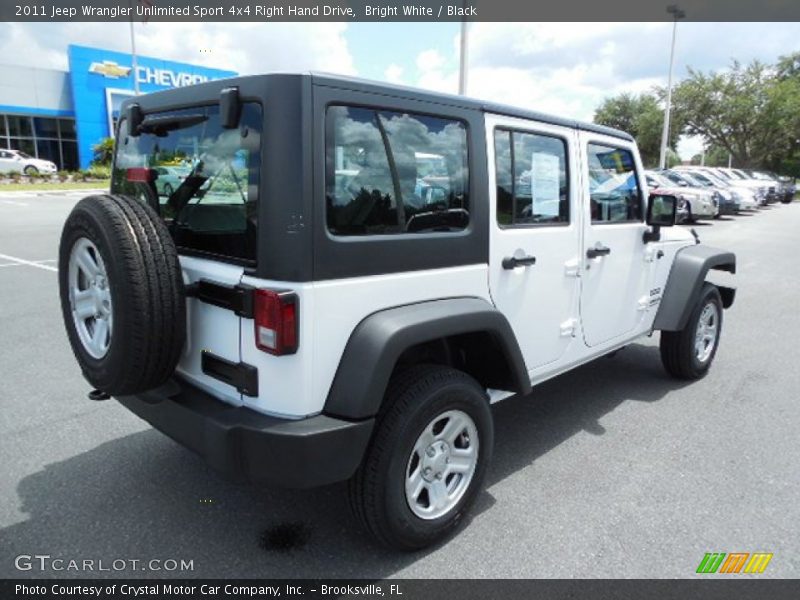 Bright White / Black 2011 Jeep Wrangler Unlimited Sport 4x4 Right Hand Drive