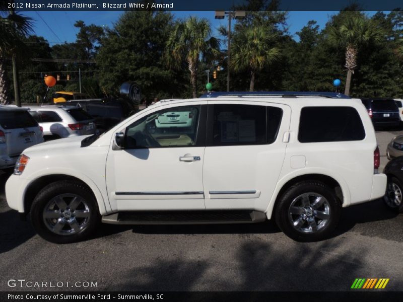 Blizzard White / Almond 2012 Nissan Armada Platinum