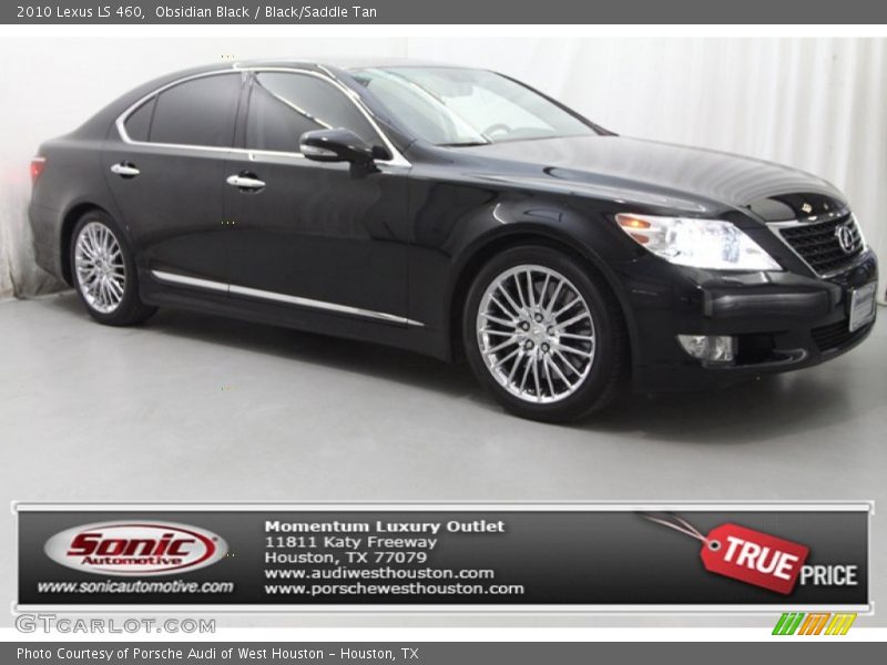 Obsidian Black / Black/Saddle Tan 2010 Lexus LS 460