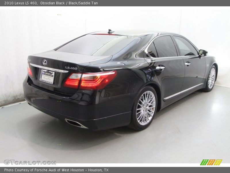 Obsidian Black / Black/Saddle Tan 2010 Lexus LS 460