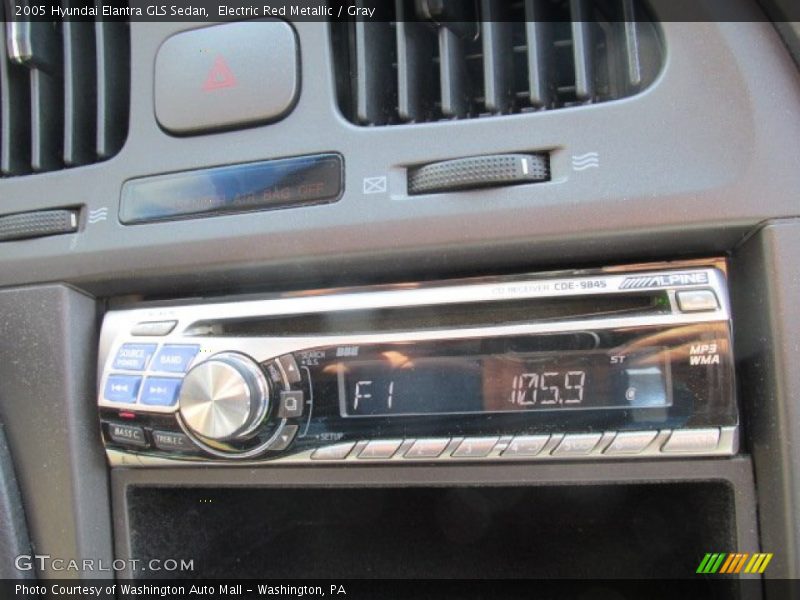 Electric Red Metallic / Gray 2005 Hyundai Elantra GLS Sedan