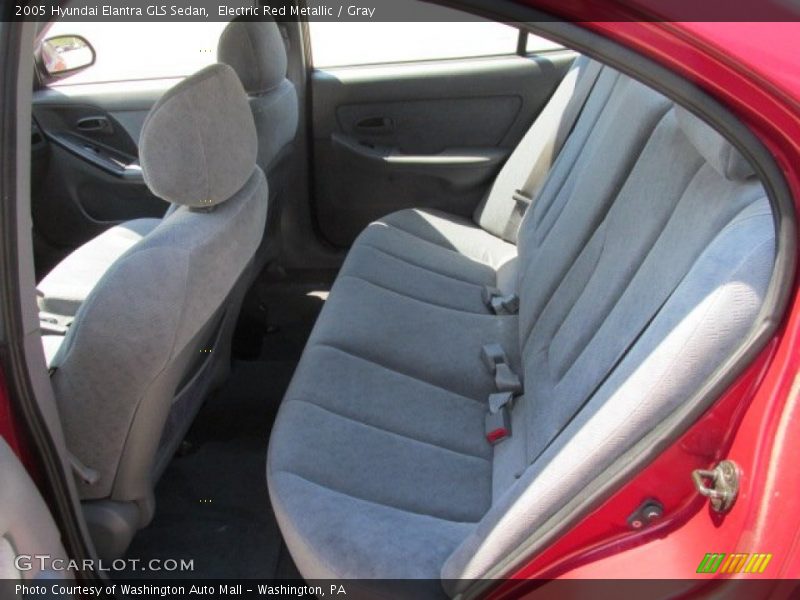 Electric Red Metallic / Gray 2005 Hyundai Elantra GLS Sedan