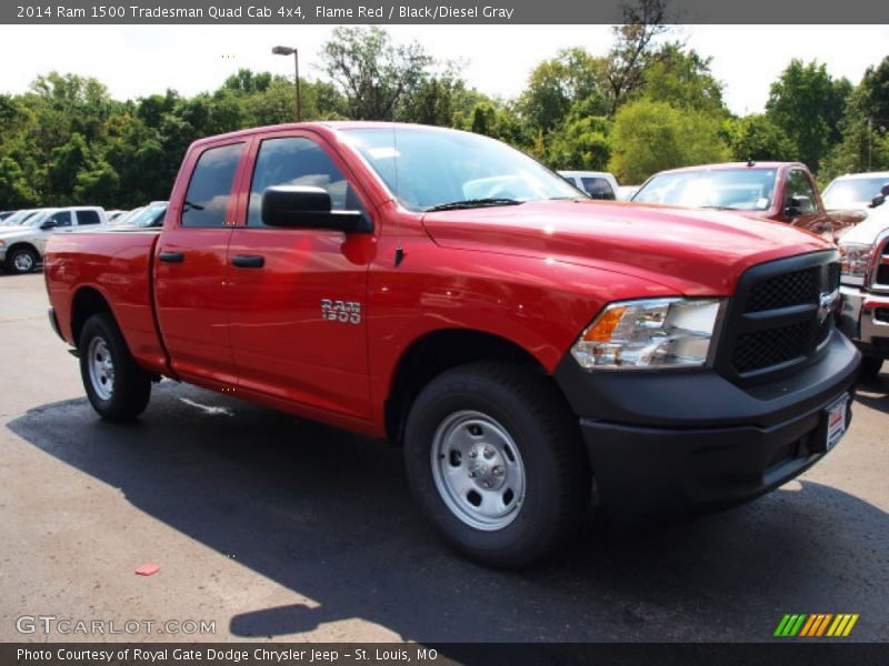 Flame Red / Black/Diesel Gray 2014 Ram 1500 Tradesman Quad Cab 4x4