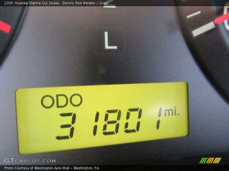 Electric Red Metallic / Gray 2005 Hyundai Elantra GLS Sedan