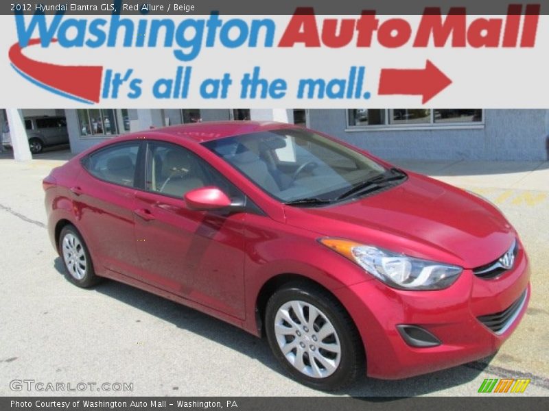 Red Allure / Beige 2012 Hyundai Elantra GLS