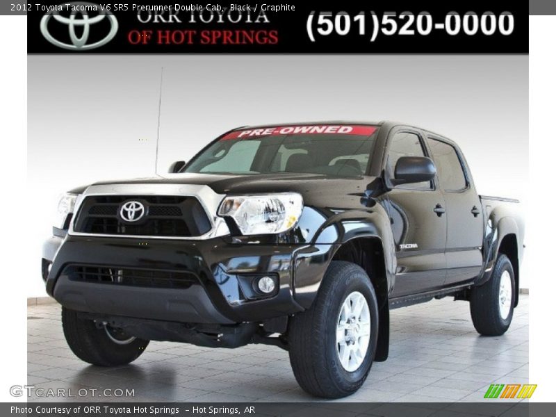 Black / Graphite 2012 Toyota Tacoma V6 SR5 Prerunner Double Cab