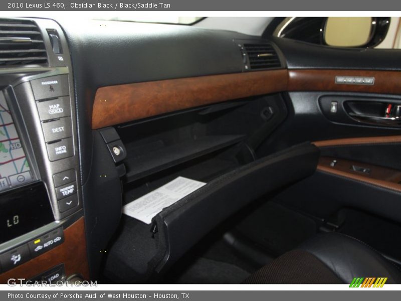 Obsidian Black / Black/Saddle Tan 2010 Lexus LS 460