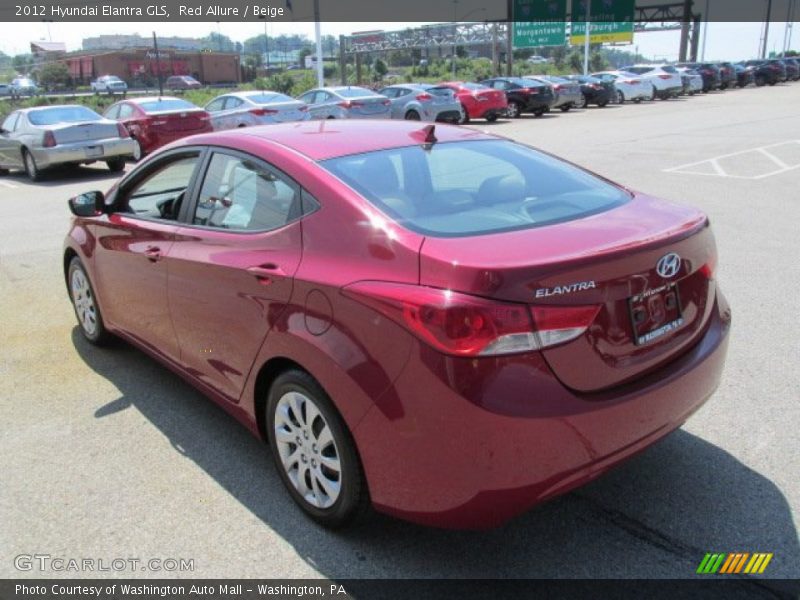 Red Allure / Beige 2012 Hyundai Elantra GLS