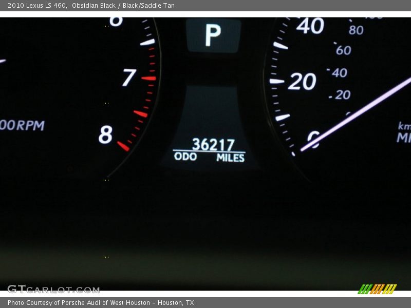 Obsidian Black / Black/Saddle Tan 2010 Lexus LS 460