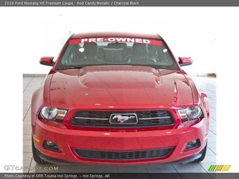 Red Candy Metallic / Charcoal Black 2010 Ford Mustang V6 Premium Coupe
