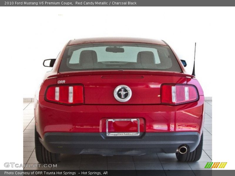 Red Candy Metallic / Charcoal Black 2010 Ford Mustang V6 Premium Coupe