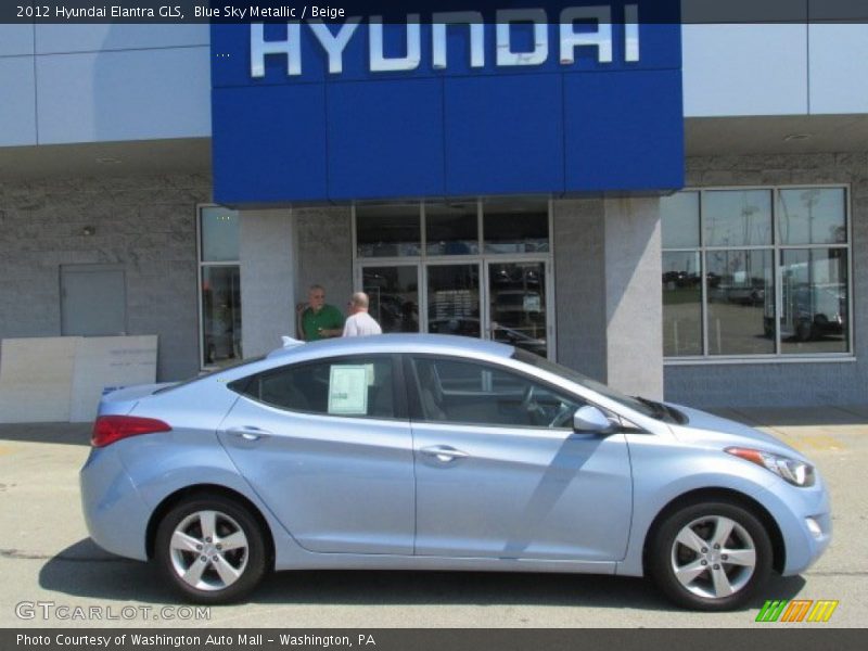 Blue Sky Metallic / Beige 2012 Hyundai Elantra GLS
