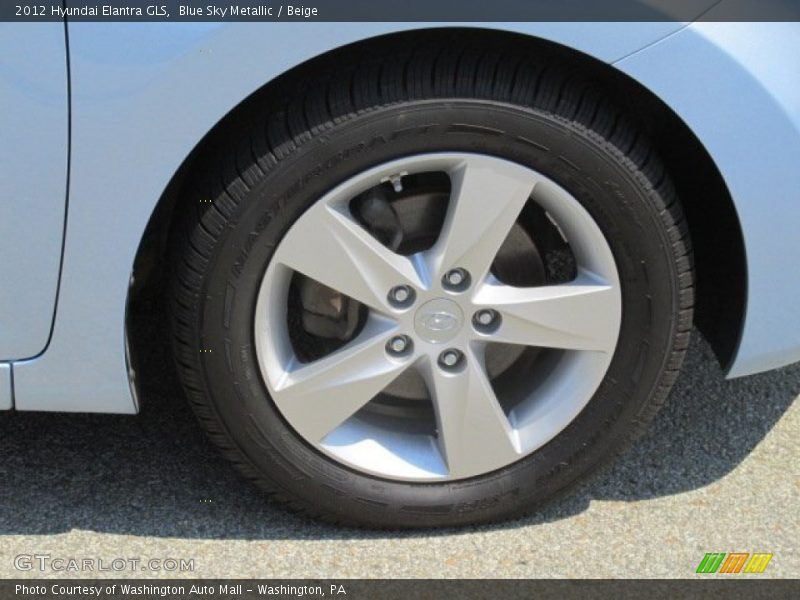Blue Sky Metallic / Beige 2012 Hyundai Elantra GLS