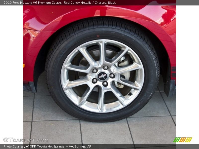 Red Candy Metallic / Charcoal Black 2010 Ford Mustang V6 Premium Coupe