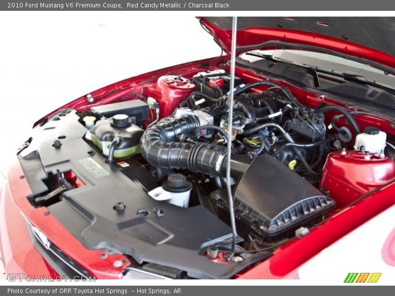 Red Candy Metallic / Charcoal Black 2010 Ford Mustang V6 Premium Coupe