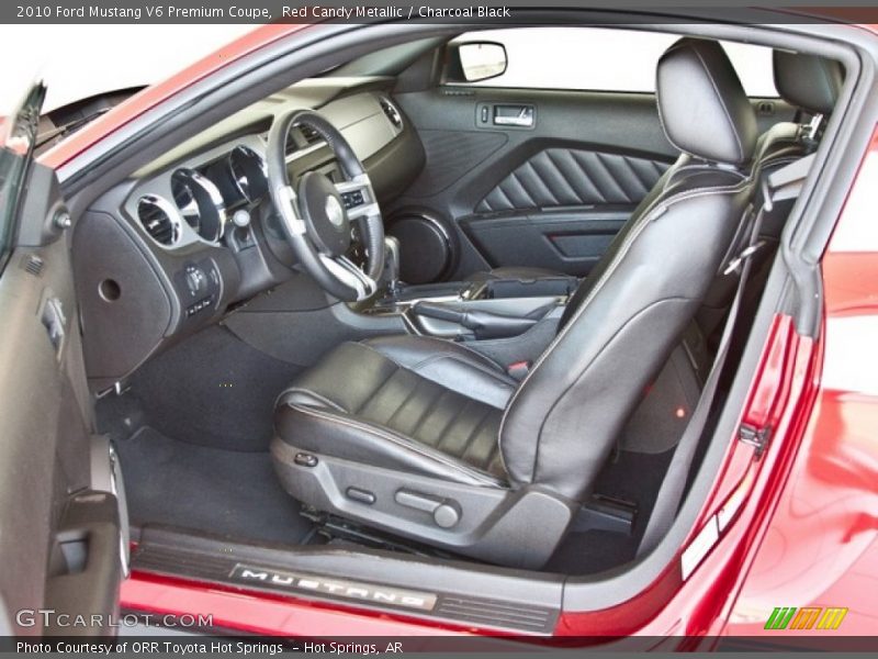 Red Candy Metallic / Charcoal Black 2010 Ford Mustang V6 Premium Coupe