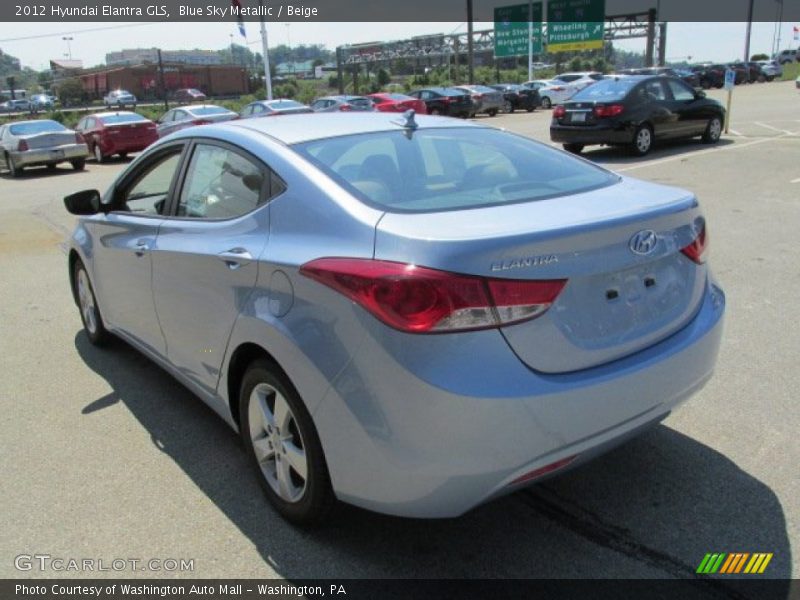 Blue Sky Metallic / Beige 2012 Hyundai Elantra GLS