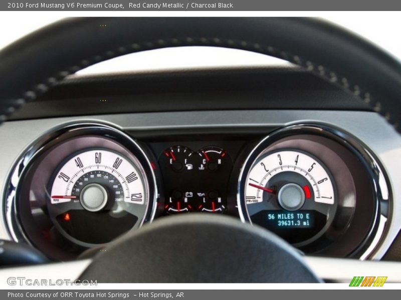 Red Candy Metallic / Charcoal Black 2010 Ford Mustang V6 Premium Coupe