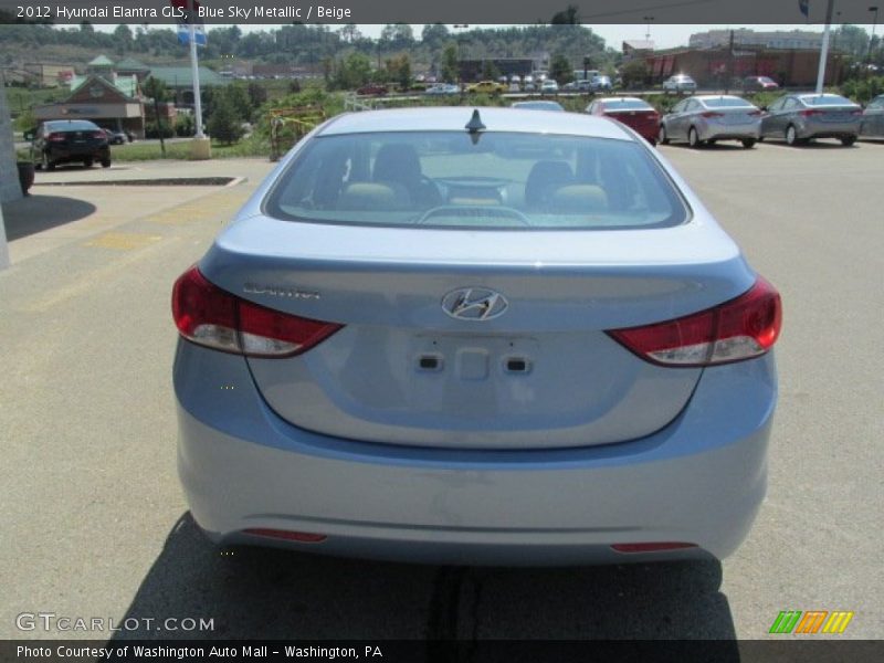 Blue Sky Metallic / Beige 2012 Hyundai Elantra GLS
