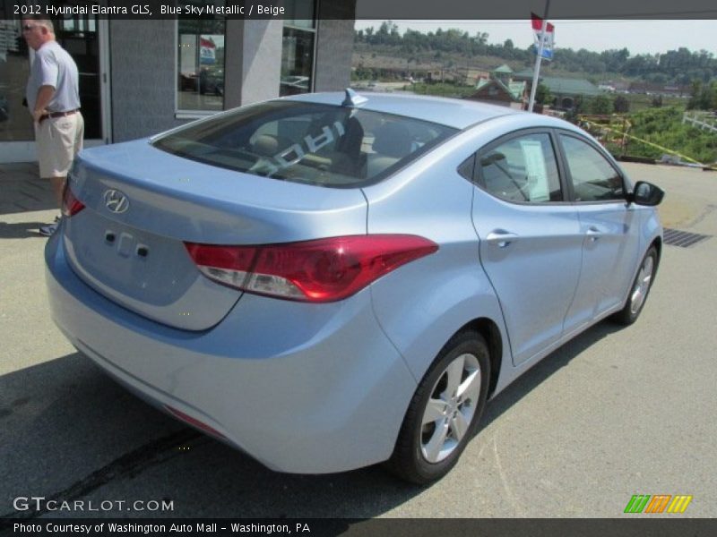 Blue Sky Metallic / Beige 2012 Hyundai Elantra GLS