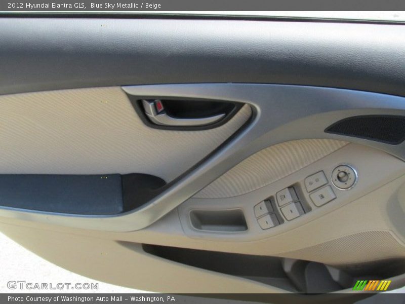 Blue Sky Metallic / Beige 2012 Hyundai Elantra GLS