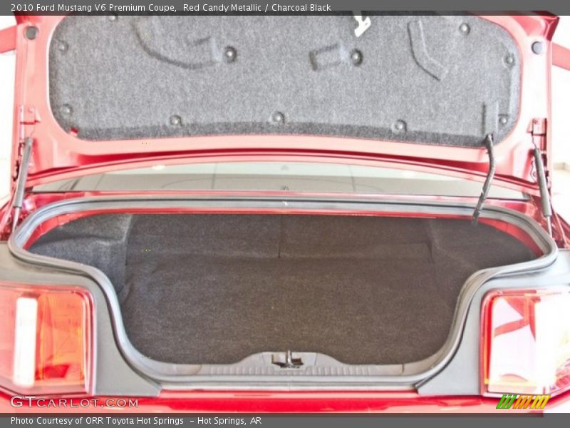 Red Candy Metallic / Charcoal Black 2010 Ford Mustang V6 Premium Coupe