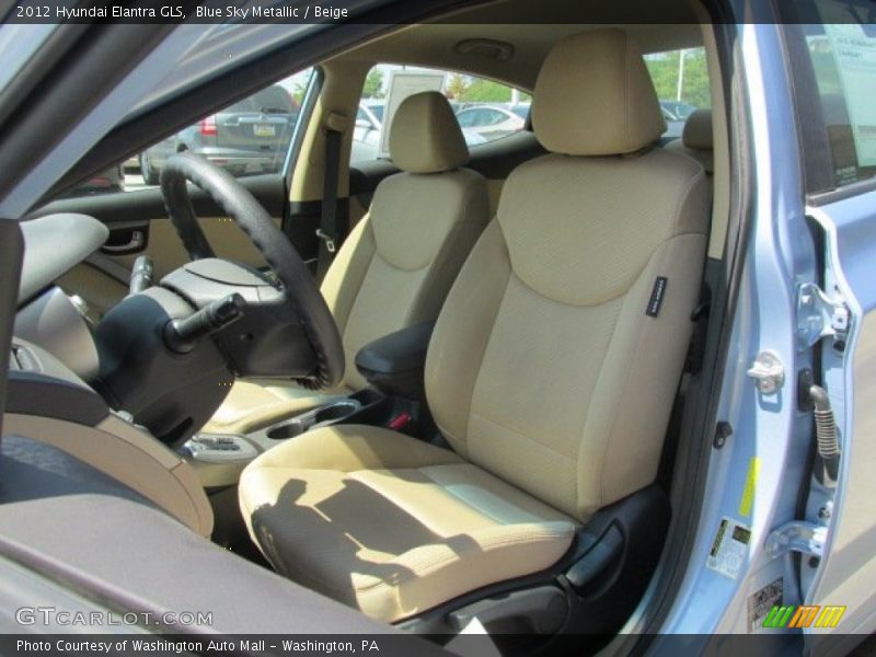 Blue Sky Metallic / Beige 2012 Hyundai Elantra GLS