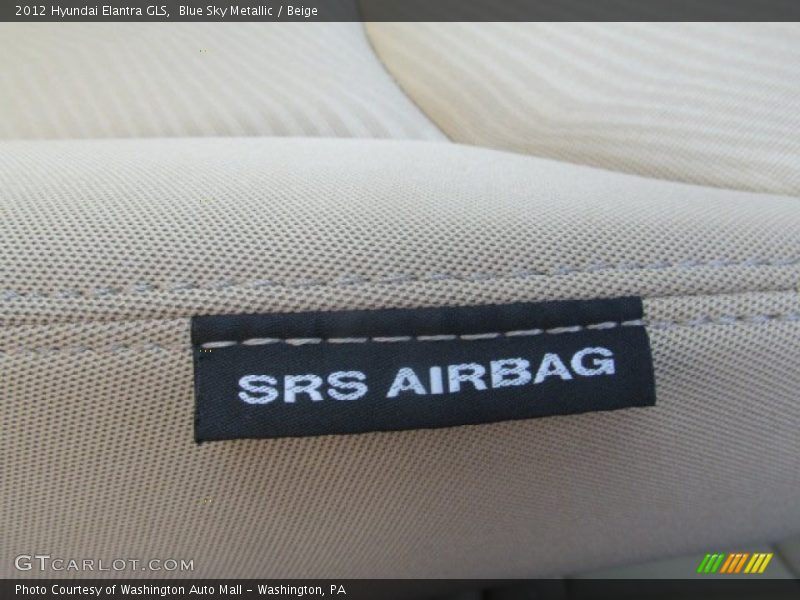 Blue Sky Metallic / Beige 2012 Hyundai Elantra GLS