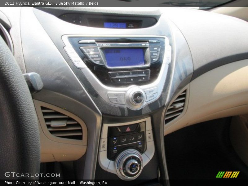 Blue Sky Metallic / Beige 2012 Hyundai Elantra GLS