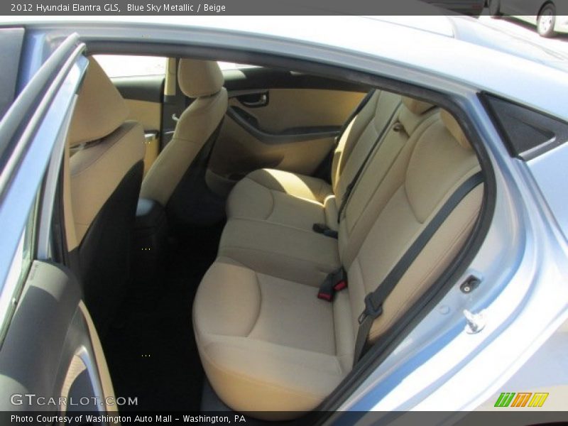 Blue Sky Metallic / Beige 2012 Hyundai Elantra GLS