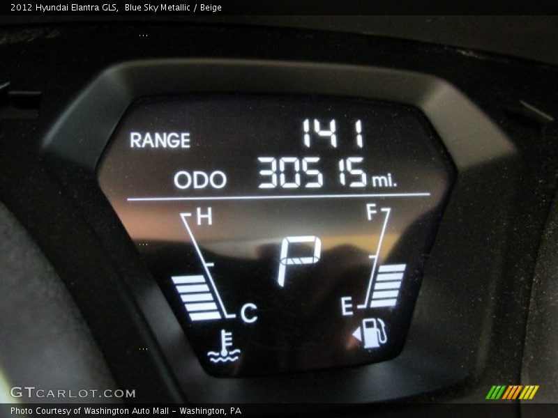 Blue Sky Metallic / Beige 2012 Hyundai Elantra GLS