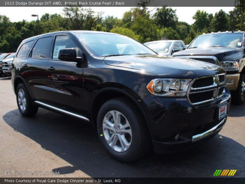 Brilliant Black Crystal Pearl / Black 2013 Dodge Durango SXT AWD