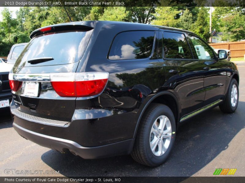 Brilliant Black Crystal Pearl / Black 2013 Dodge Durango SXT AWD