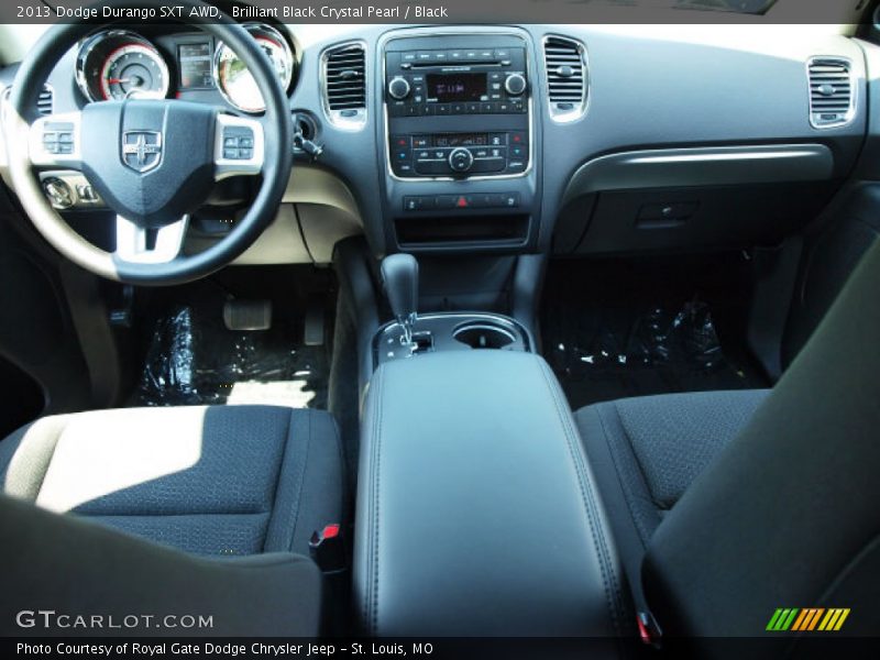 Brilliant Black Crystal Pearl / Black 2013 Dodge Durango SXT AWD