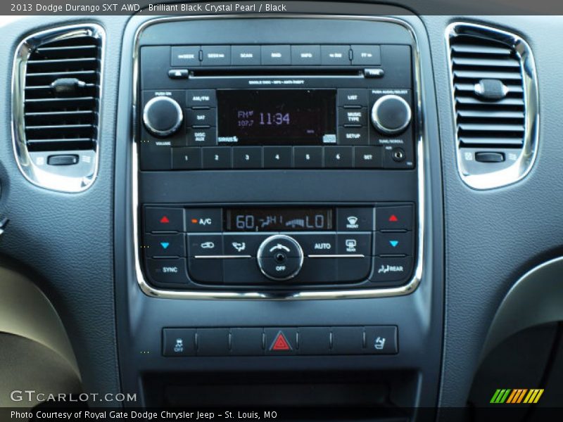 Brilliant Black Crystal Pearl / Black 2013 Dodge Durango SXT AWD