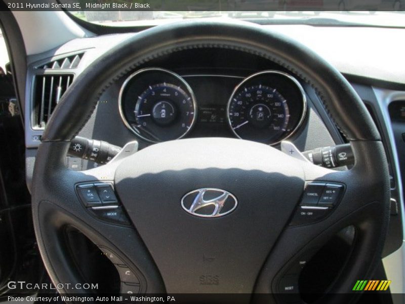 Midnight Black / Black 2011 Hyundai Sonata SE