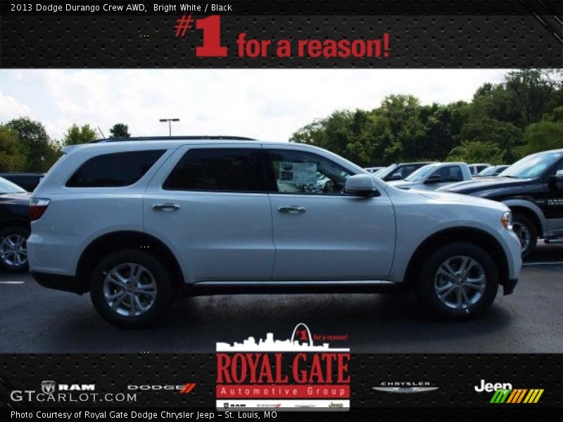 Bright White / Black 2013 Dodge Durango Crew AWD