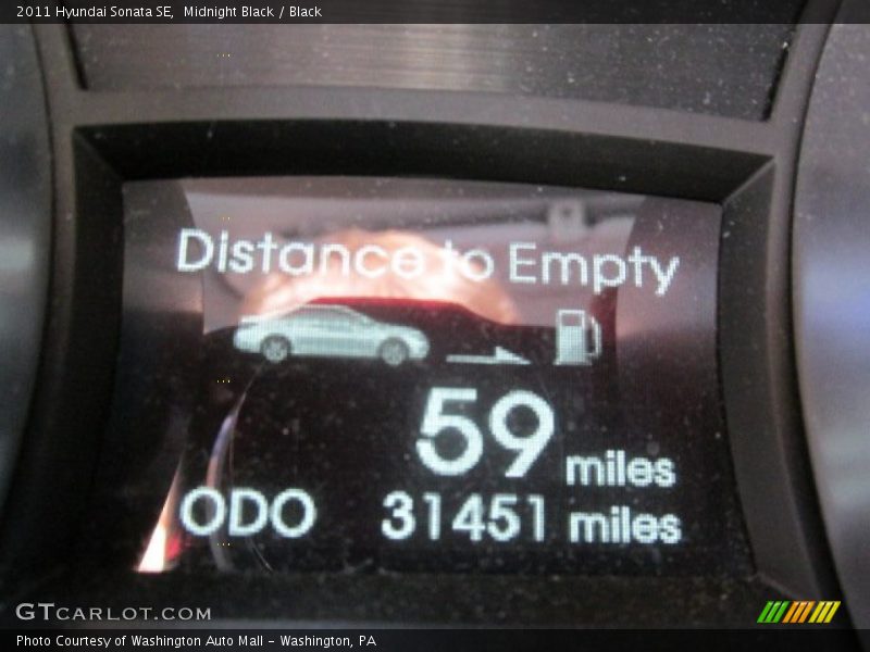 Midnight Black / Black 2011 Hyundai Sonata SE