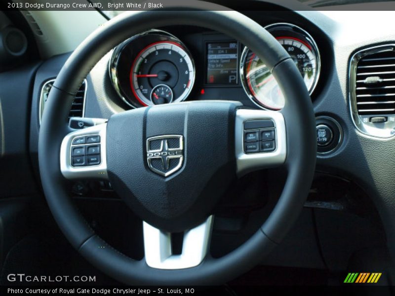 Bright White / Black 2013 Dodge Durango Crew AWD
