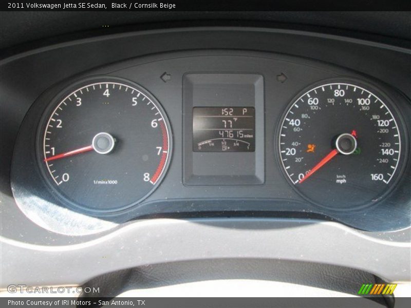 Black / Cornsilk Beige 2011 Volkswagen Jetta SE Sedan