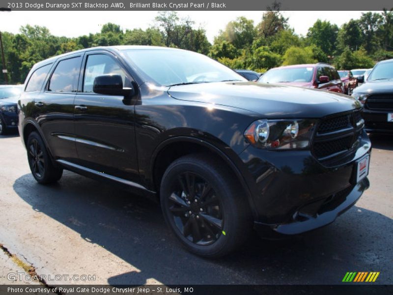 Brilliant Black Crystal Pearl / Black 2013 Dodge Durango SXT Blacktop AWD